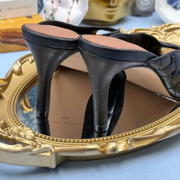 🆕 KURT GEIGER LONDON 🧿 NWOB Regent Crystal Mule Gold Point Heel, Sz 37 US 7 - Picture 11 of 16